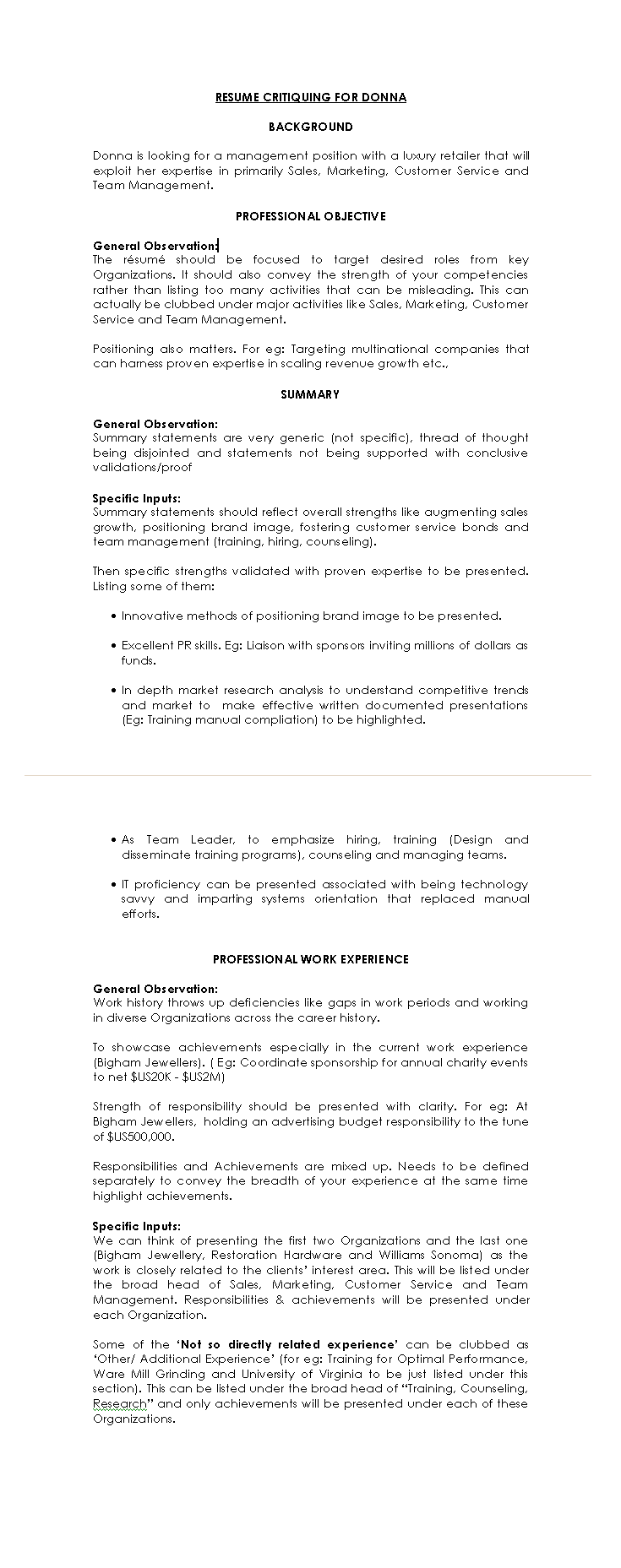 Resume Analysis After